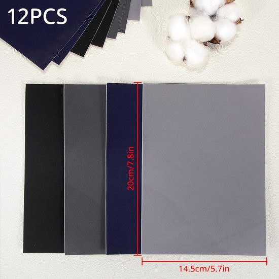 Zelfklevende Nylon Reparatiepatches voor Kleding en Tenten - 12 Stuks 20x14,5 cm — afbeelding 2