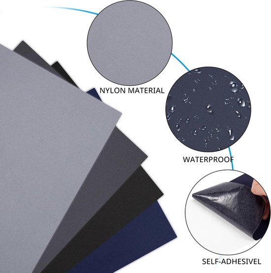 Zelfklevende Nylon Reparatiepatches voor Kleding en Tenten - 12 Stuks 20x14,5 cm — afbeelding 4