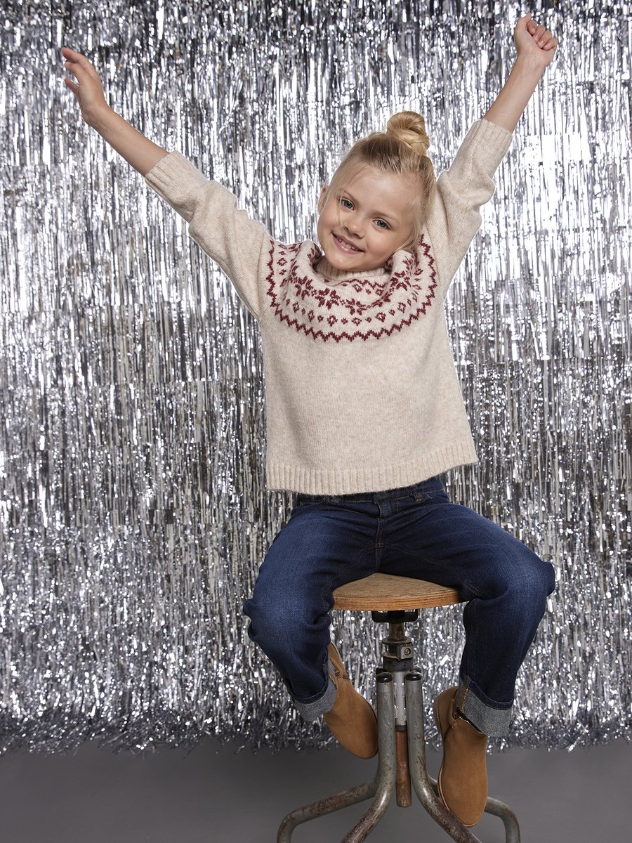 Envie de fraise Jacquard trui gemengd kerst capsule familie