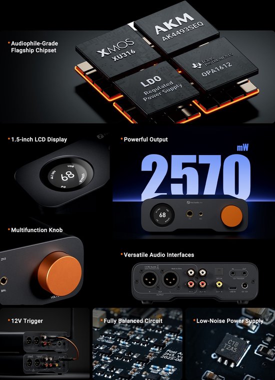 Fosi Audio ZH3 - All-in-One HiFi DAC / Koptelefoonversterker / Voorversterker — afbeelding 5