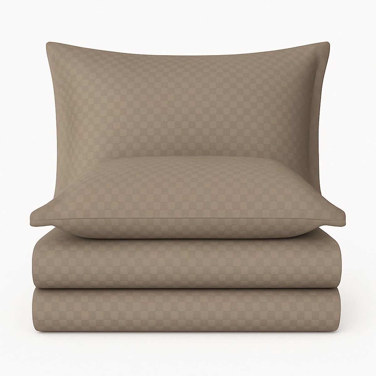 Mila Home Timeless Collection - Beddengoedset Dekbedovertrek -Braun Dessin - 100% Katoen Ranforce - OEKO-TEX Gecertificeerd - 140c200 cm + 1 Kussenhoes 60x70 cm
