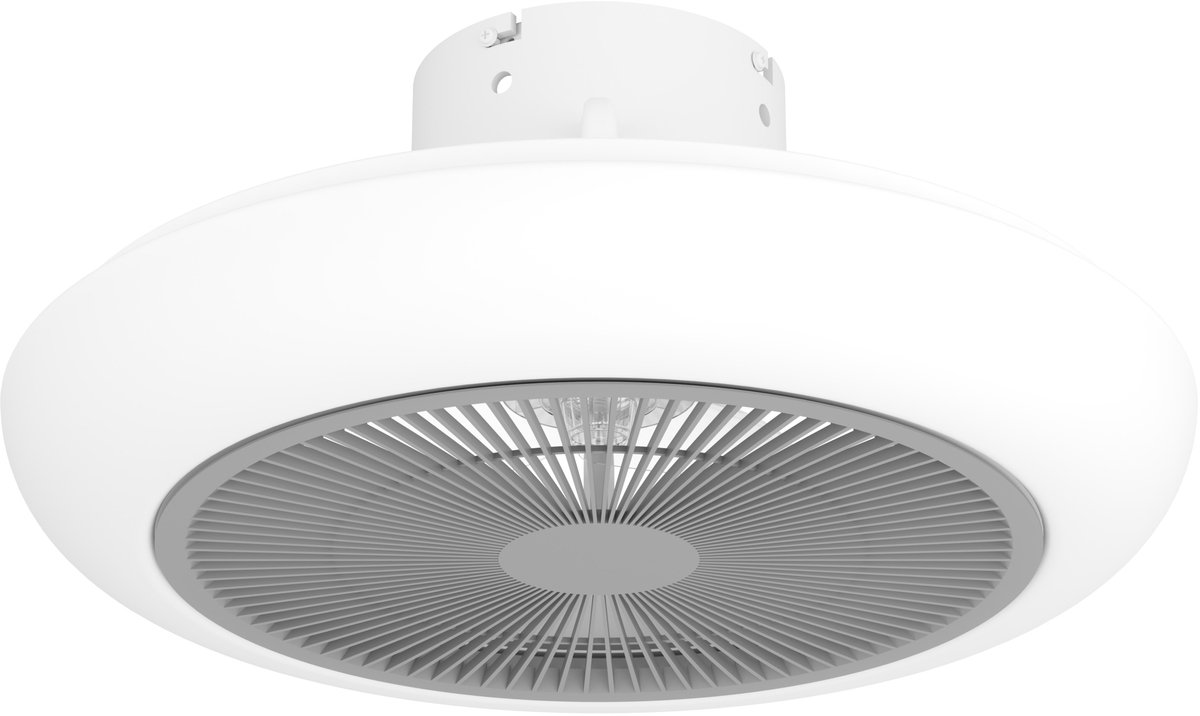 EGLO Sayulita Plafondlamp met ventilator - 455cm - AC longer life - Wit/Grijs - Dimbaar - 3 standen