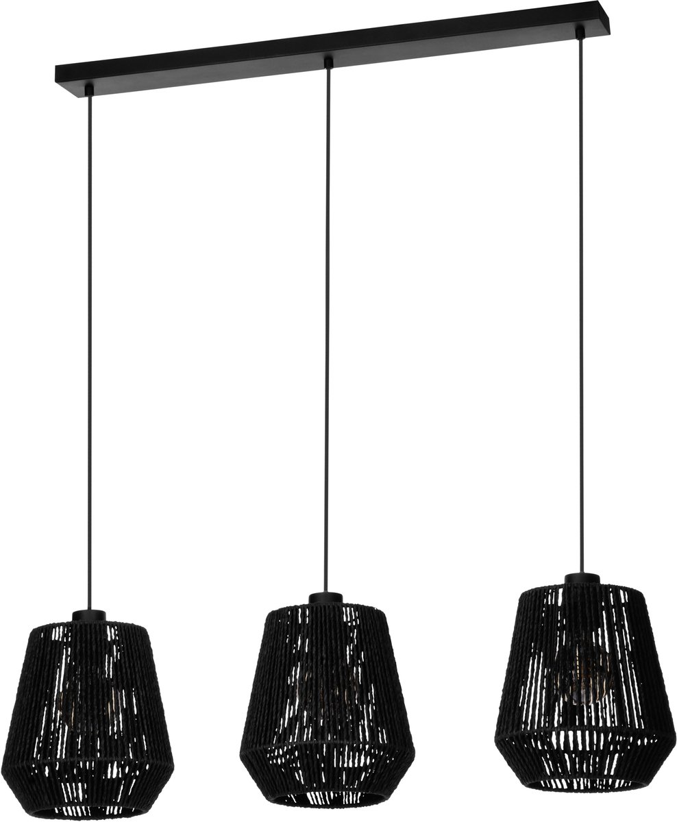 EGLO Persley Hanglamp - E27 - Papier;Staal - Zwart