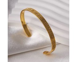 Ayat al Kursi Armband – Islamitisch Sieraad van Roestvrij Staal met ayatul kursi Gravure – Beschermende ayat al kursi Bracelet –Goud– Cadeau voor Ramadan of Eid