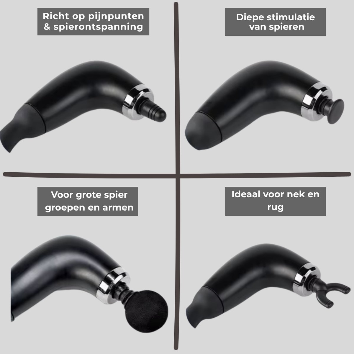 Afbeelding 2 van Lefairy Massage Gun Professioneel - Massage Apparaat - Massageapparaat Massagegun - Massage Pistool - Zwart