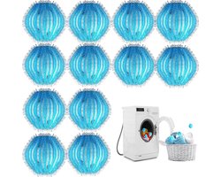 Ontharingsballen - Wasmachine ontharing - Vuilverwijderende wasballen - Anti-wikkel kleding haar absorberende ballen - Blauw - 12 stuks