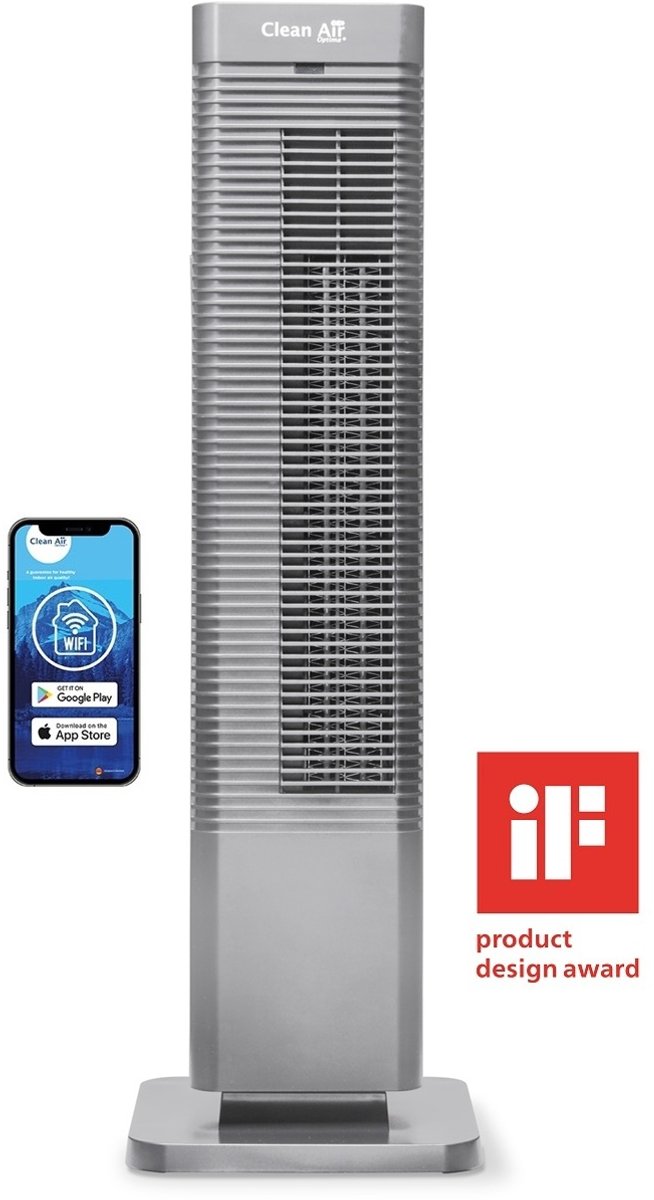 Clean Air Optima® CA-904G - 2in1 Design Ventilator Elektrische Kachel - Digitale thermostaat instelbaar 15-35°C