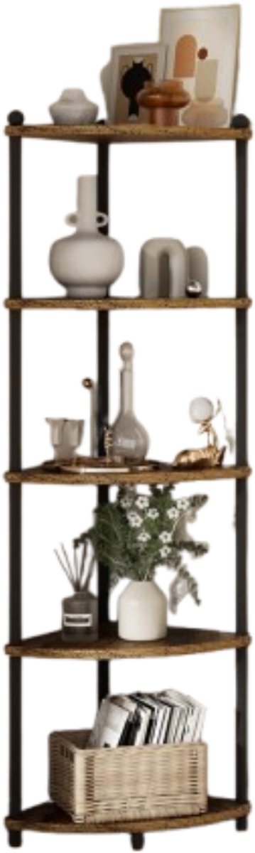 ZRSS® Hoekplank - Wandplank - Standplank Decoratief - Organizer voor Woonkamer en Keuken - 5 Niveaus