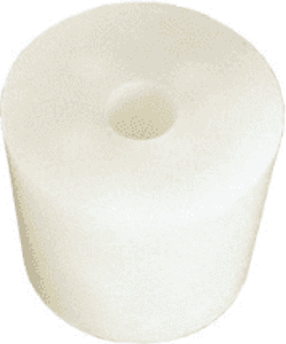 Siliconen stop - 41/49 mm - met 9 mm gat