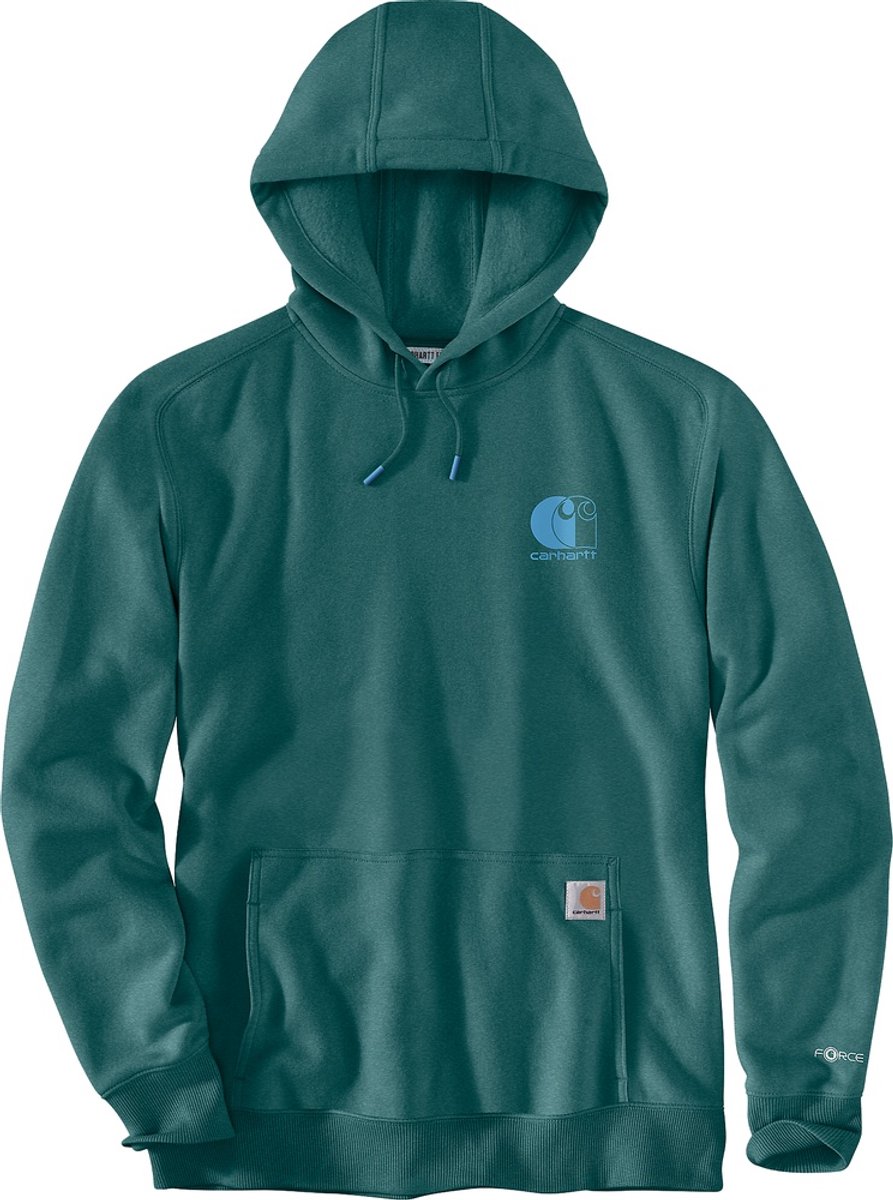 Carhartt Force™ Logo Sweatshirt 107064 Transformative Heather-S Turquoise