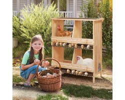 Sweiko Kippenhok - 2 verdiepingen - met legnesten - Waterdicht dak - Isolatie - Natuurlijk