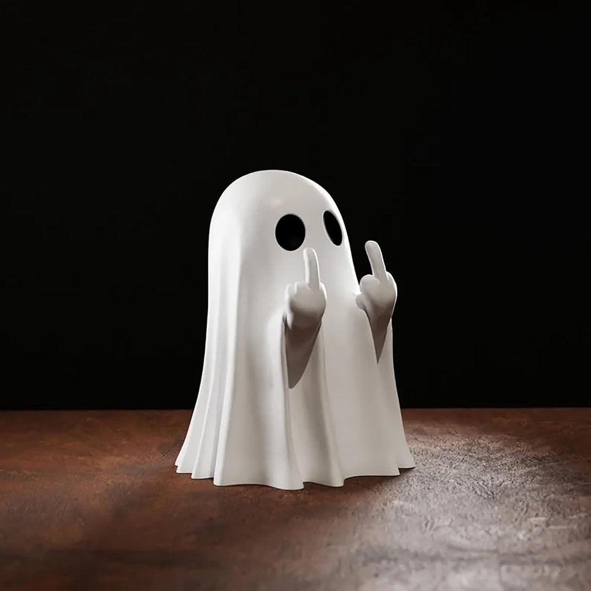 Geest Beeldje - Met Middelvinger - 2025 Halloween Decoratie voor Binnen & Buiten