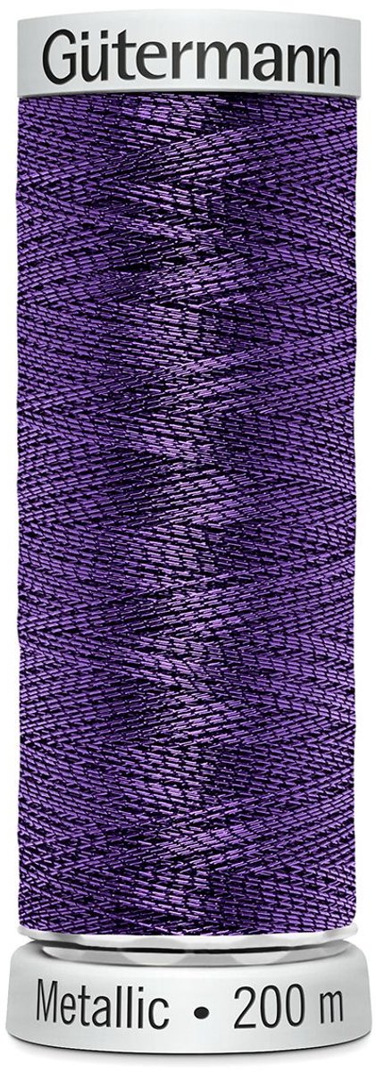 Gütermann Sulky Metallic borduurgaren, 200m, Kleur 7050 paars