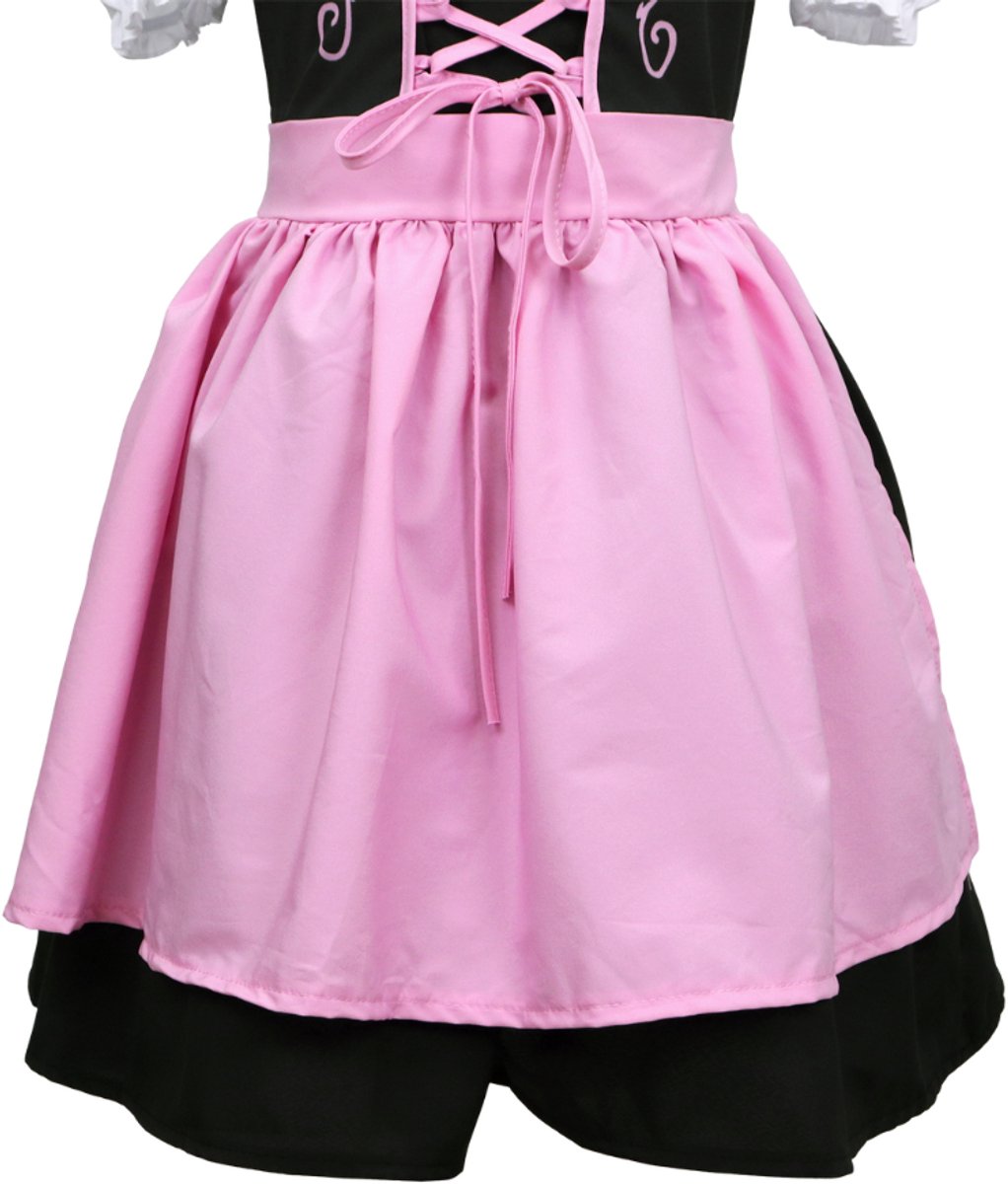 Joya Kids® Dirndl Verkleedjurk Kind | Oktoberfest Jurk Meisje | Roze & Zwart Tiroler Verkleed Jurk | Stretch Verkleedkleding Carnaval Halloween | — afbeelding 10