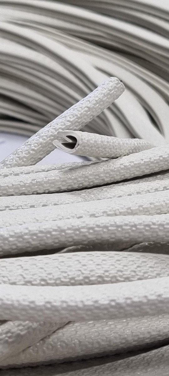 VRR - U-profiel WIT/CREME - Klemprofiel rubber - randbescherming 1-2 mm - Per 5 , 10 of 50 meter