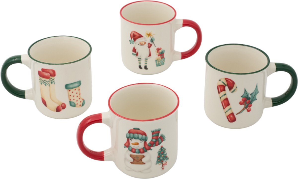 Kerstbeker Set 200ML - Set van 4 in Geschenkverpakking - 4 Kerst Prints - Geschikt voor Glühwein — cadeau in Kookcadeaus - foto 8