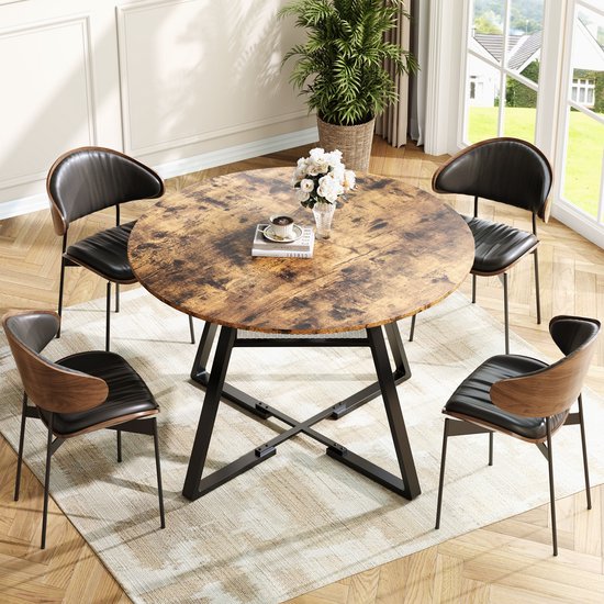 eettafel, 8 personen, 170, Robuust en stabiel dankzij zijn structuur en solide poten, Eik