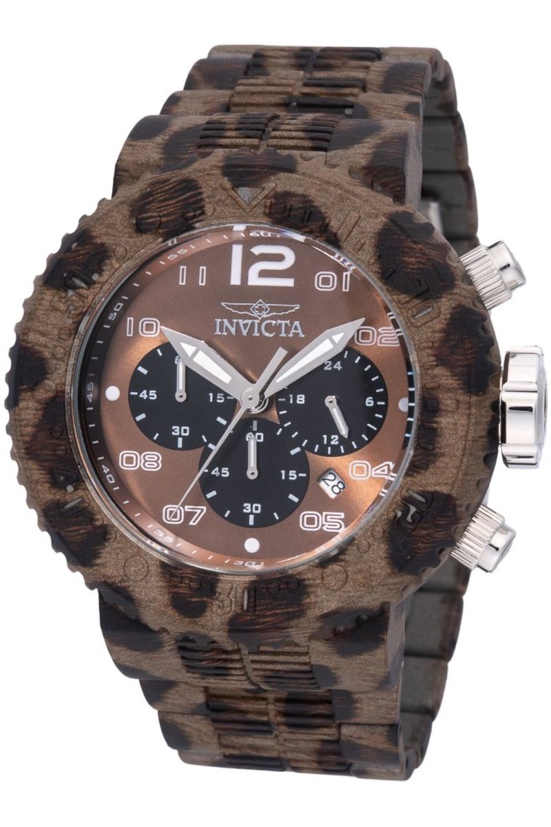 Invicta Pro Diver 48620 Heren Horloge - Waterdicht - Analoog - Quartz Uurwerk - Roestvrij Staal met bruine Wijzerplaat - 52mm