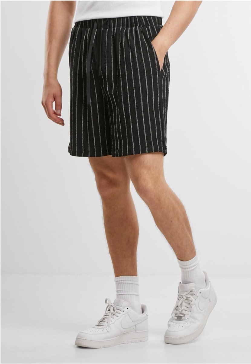 Urban Classics Striped Crinkle Resort Korte broek XXL /Gebroken Zwart