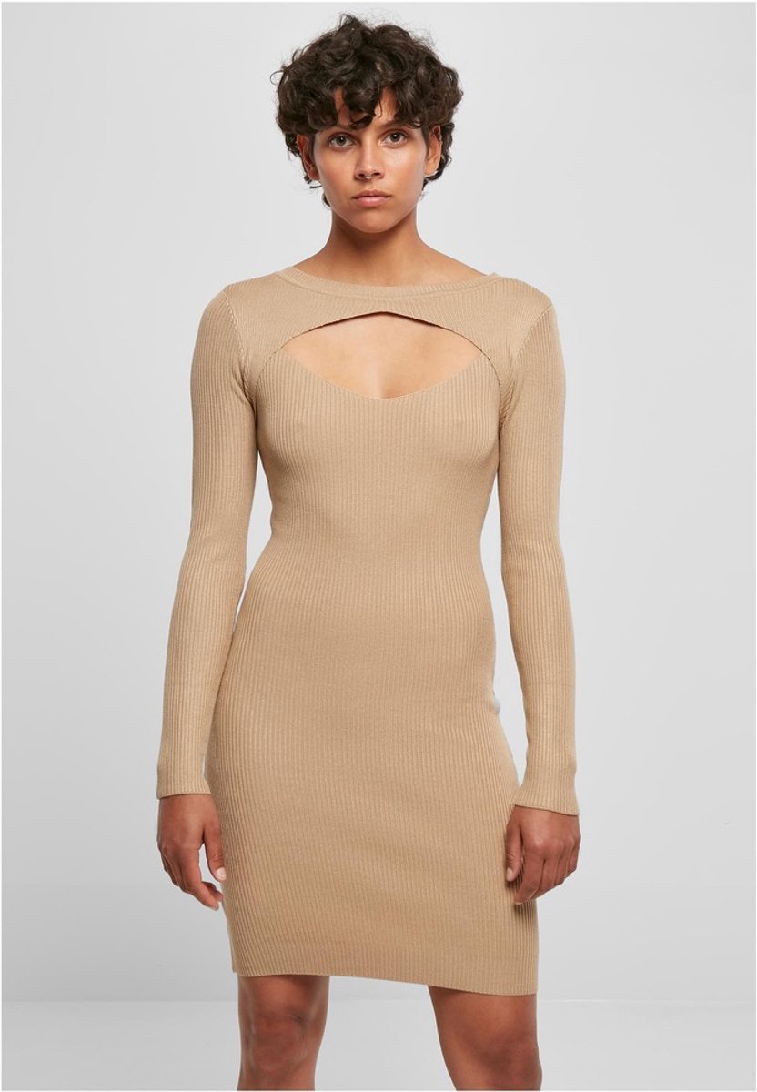 Urban Classics Cut Out Korte jurk L Beige