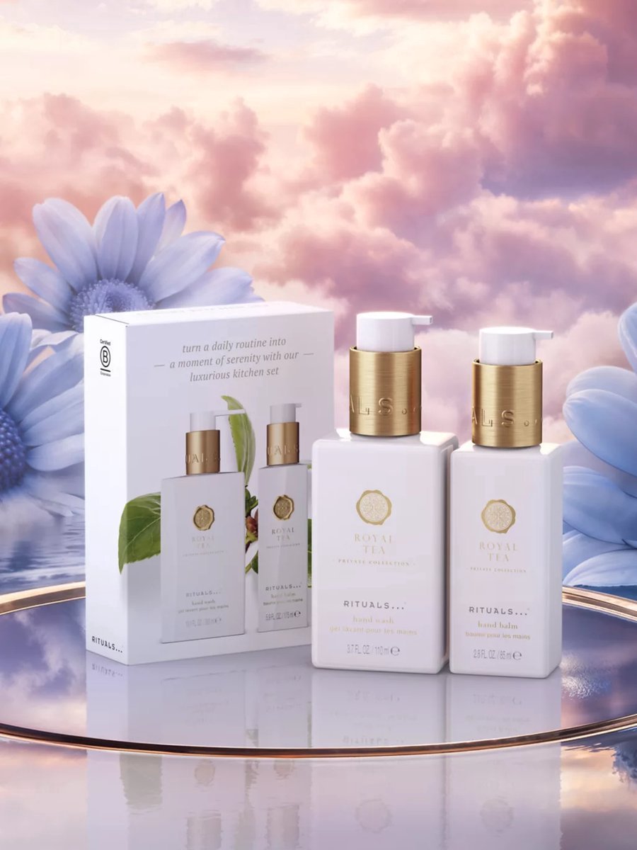 Rituals - Royal Tea MINI Luxurios Kitchen Set - Hand Wash 110 ml + Hand Balm 85 ml