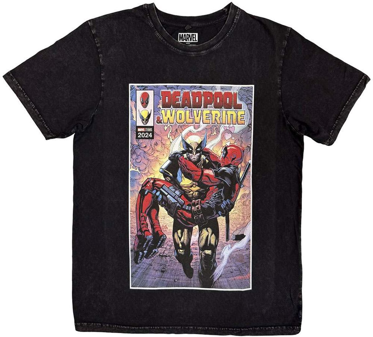 Marvel Deadpool - Wolverine Carrying Deadpool Heren Tshirt - M - Zwart