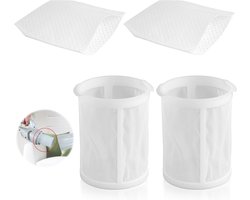 4 stuks stofzuigeraccessoires, 2 voorfilters + 2 Pre filters Geschikt voor Makita CL100/106/180 DCL180 stofzuigerfilter, voorfilterdeel 451208-3, filterdeel 443060-3