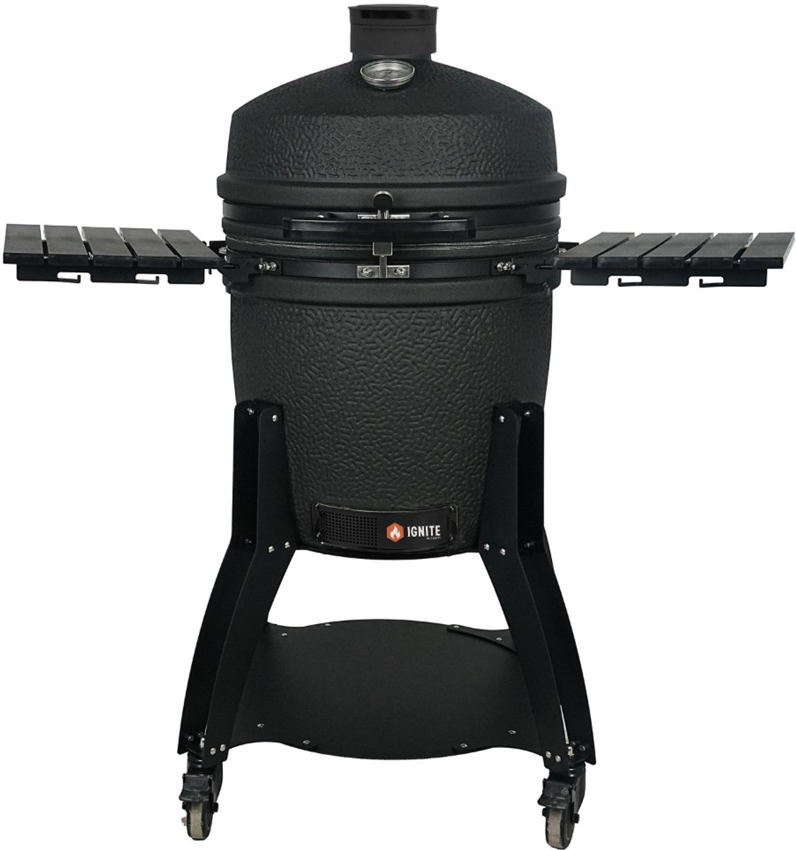IGNITE Outdoor - Kamado BBQ - 22 Inch - Premium Barbeque - Mat Zwart - Compleet
