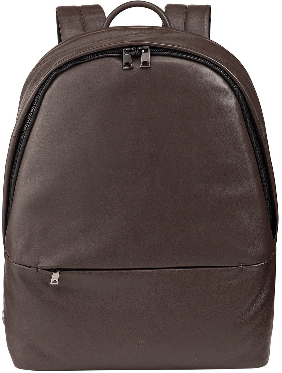 DuDu Casablanca Dagrugzak Leder 40 cm Laptopvak - 38cm (15 duim) - coffee brown