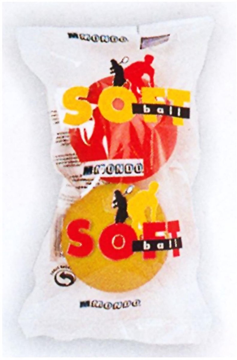 Mondo Softbal (schuimrubber) 7cm zak a 3st.