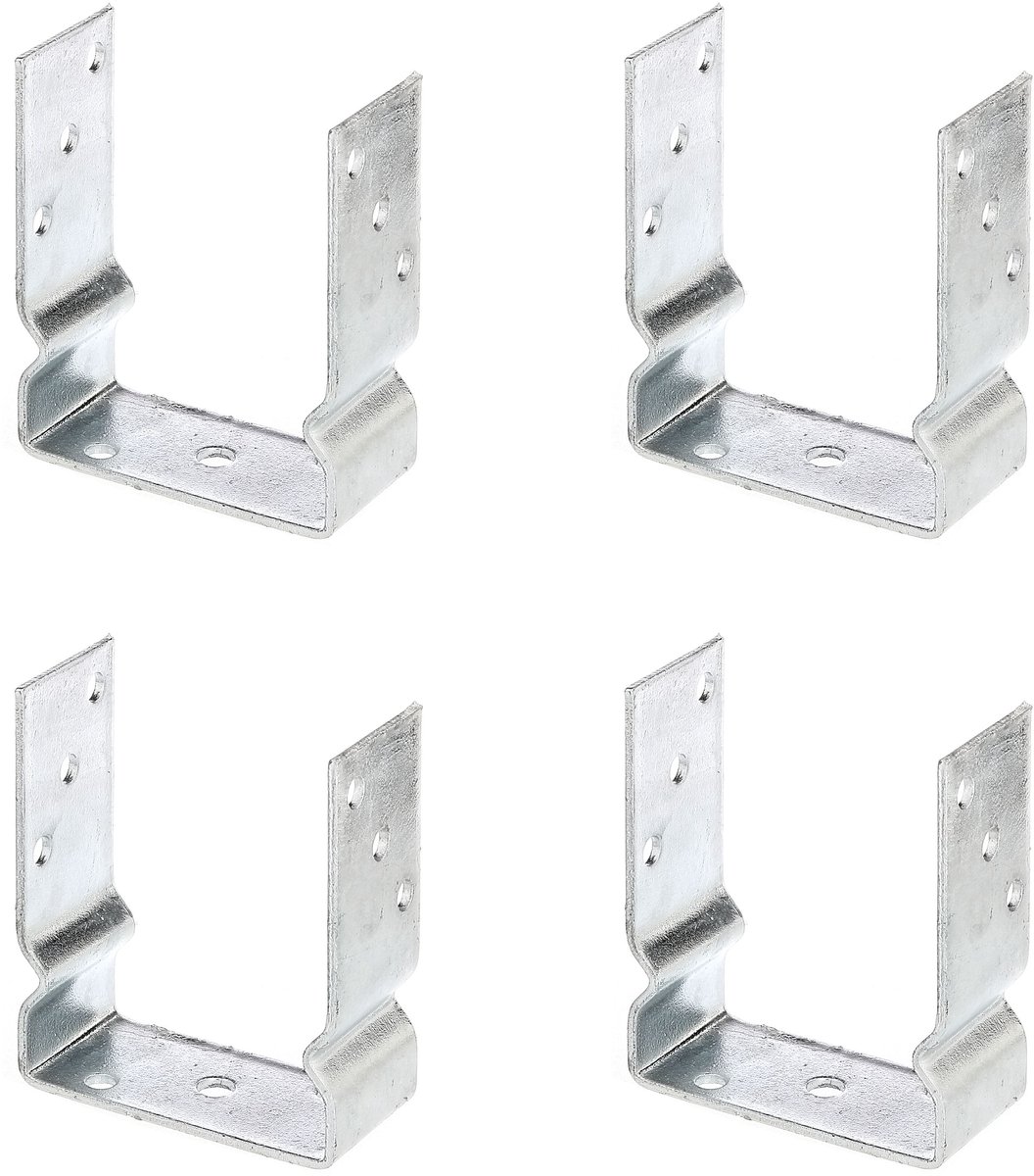 Alberts 4 x U-paaldrager, 121x150 mm, thermisch verzinkt, voor opschroeven, diepte 60 mm