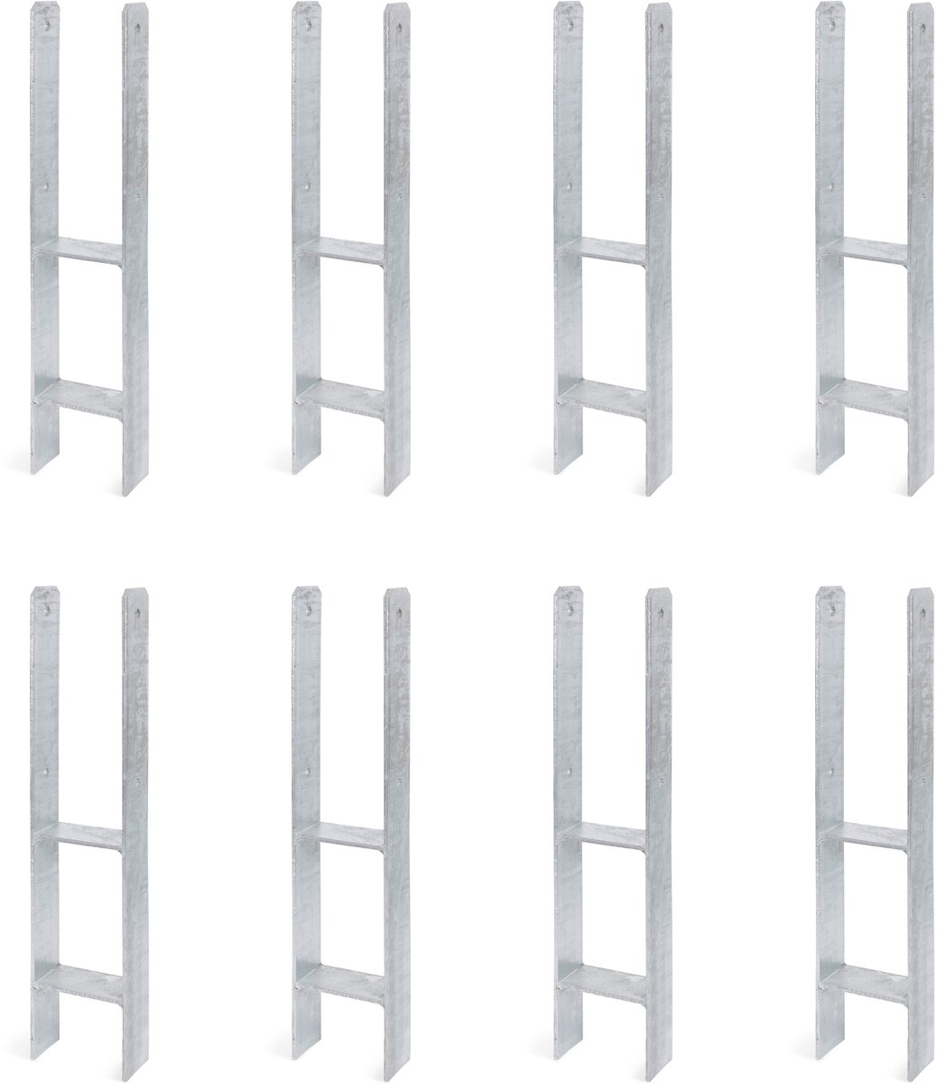 Alberts 8 x H-paaldrager, 116x600 mm, materiaaldikte 6 mm, diepte 60 mm, thermisch verzinkt