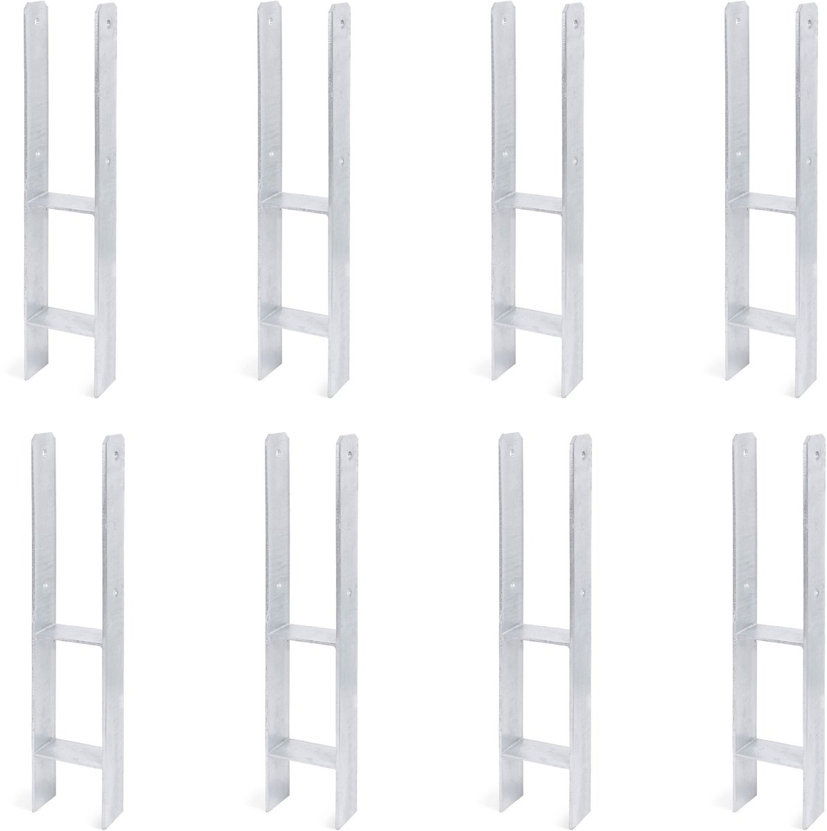 Alberts 8 x H-paaldrager, 101x600 mm, materiaaldikte 5 mm, diepte 60 mm, thermisch verzinkt