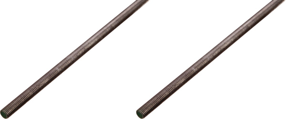 Alberts 2 x Gewindestange, Edelstahl, Gewinde M8, lengte 1 m