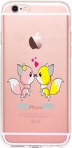 Apple Iphone 6 / 6S Siliconen cover hoesje hondjes in love