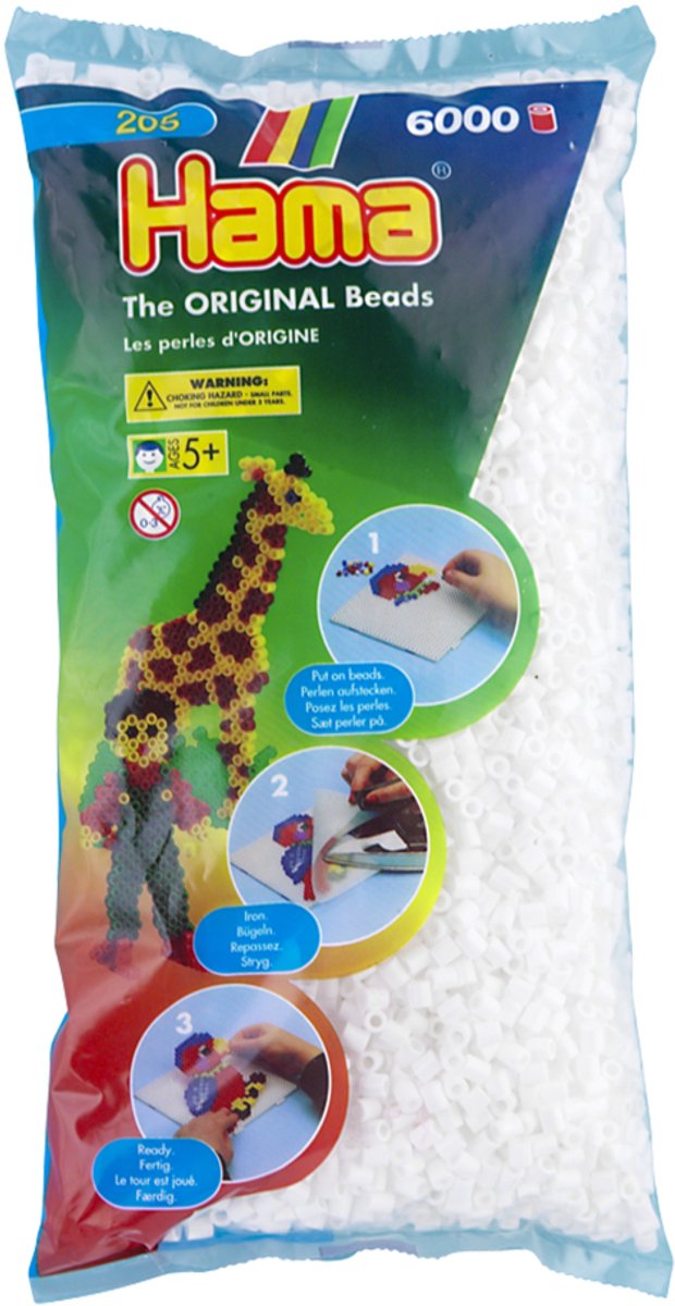 Hama - Strijkkralen - 6000 stuks - Wit — cadeau in Cadeau-ideeën - foto 3