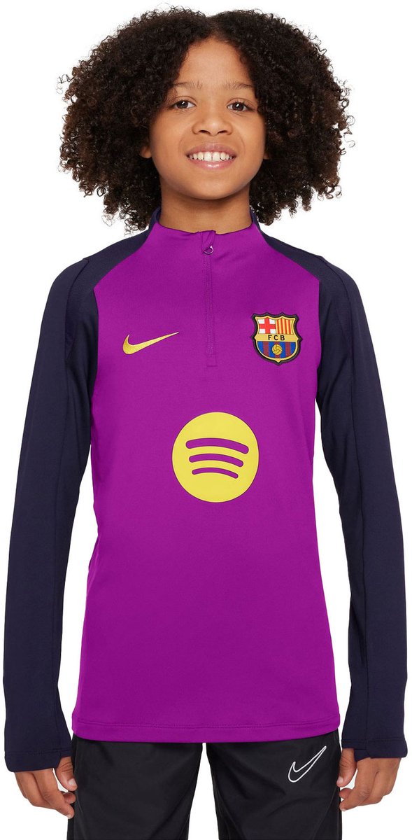 Nike FC Barcelona Strike Drill Top - VIVID PURPLE/MIDWEST GOLD - Maat XS (122/128cm) - Kids