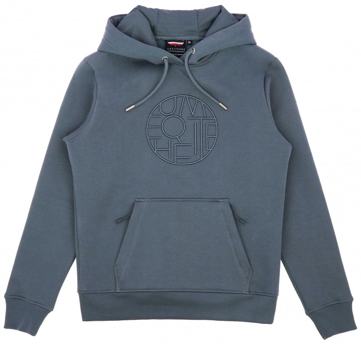 Trui/hoodie Equitheme grijs/blauw maat M