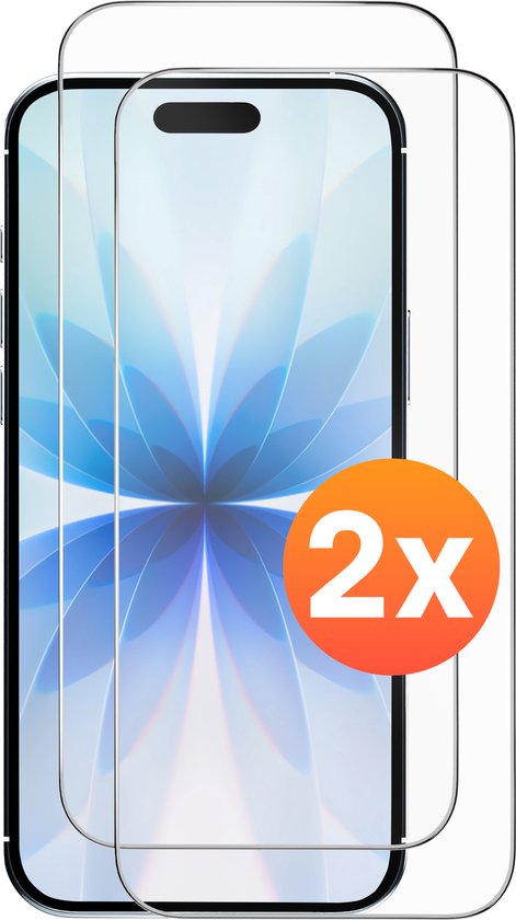 Screenprotector - 2 stuks - Geschikt voor iPhone 17 Tempered Glass - Extra Sterk – beschermglas