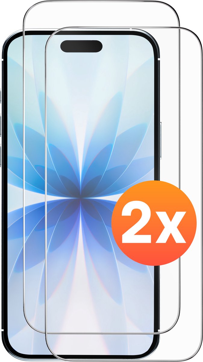 Screenprotector - 2 stuks - Geschikt voor iPhone 17 Tempered Glass - Extra Sterk – beschermglas