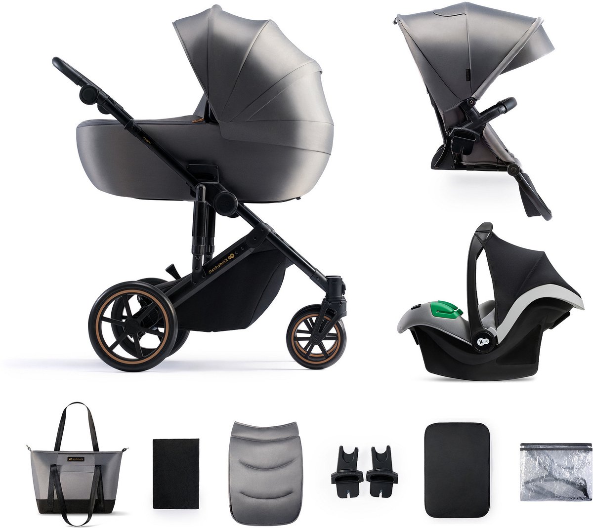 Kinderkraft PRIME 2 PRO 3-in-1 Kinderwagen - Van Geboorte