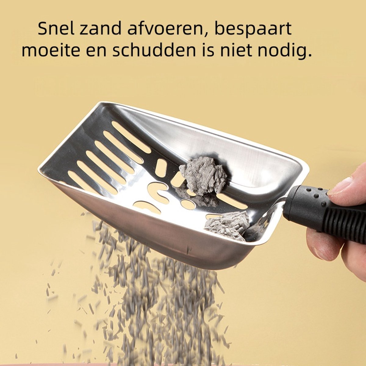 SCSpecial Kattenbakschep Kleine Gaatjes Kattenbak Schep Diepe Schop Metalen Sifter