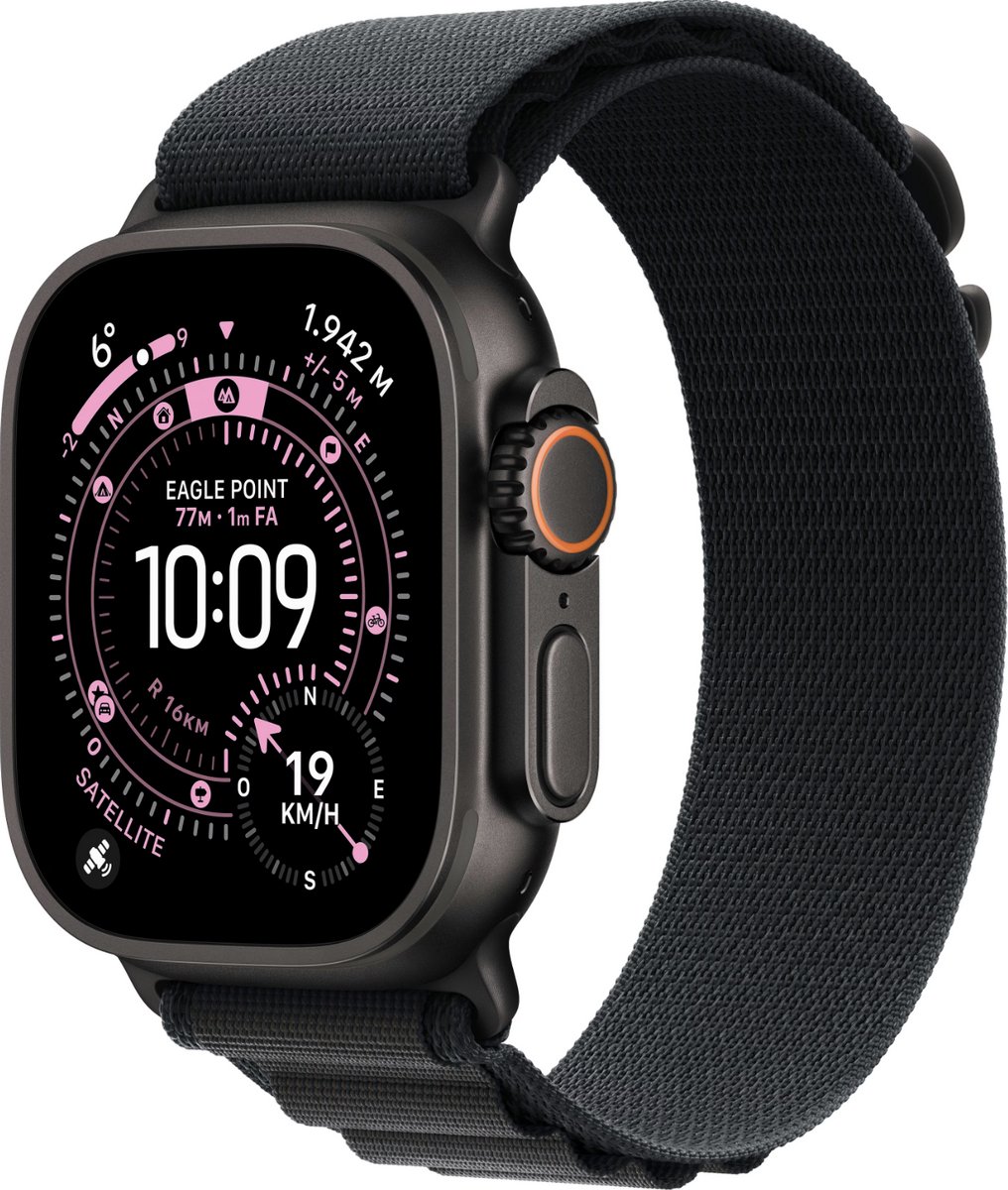 Apple Watch Ultra 3 gps + Cellular - 49mm black Titanium Case - Black Alpine Loop Large Smartwatch