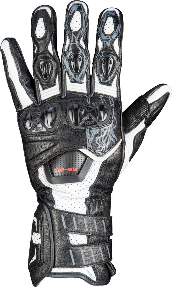 IXS RS-200 3.0 Wit Zwart Handschoenen - Handschoen