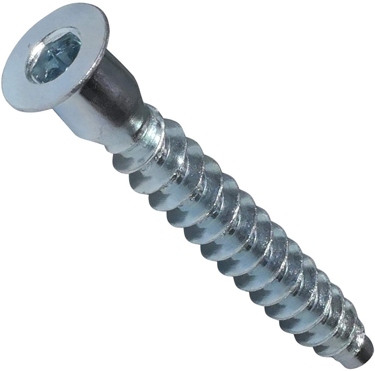 C44760 - 50 Stuks Hex Vlakke Hoofd Verzinkte Meubel Schrauben - Ã˜6.3x50mm - Geverfd Zwart Staal