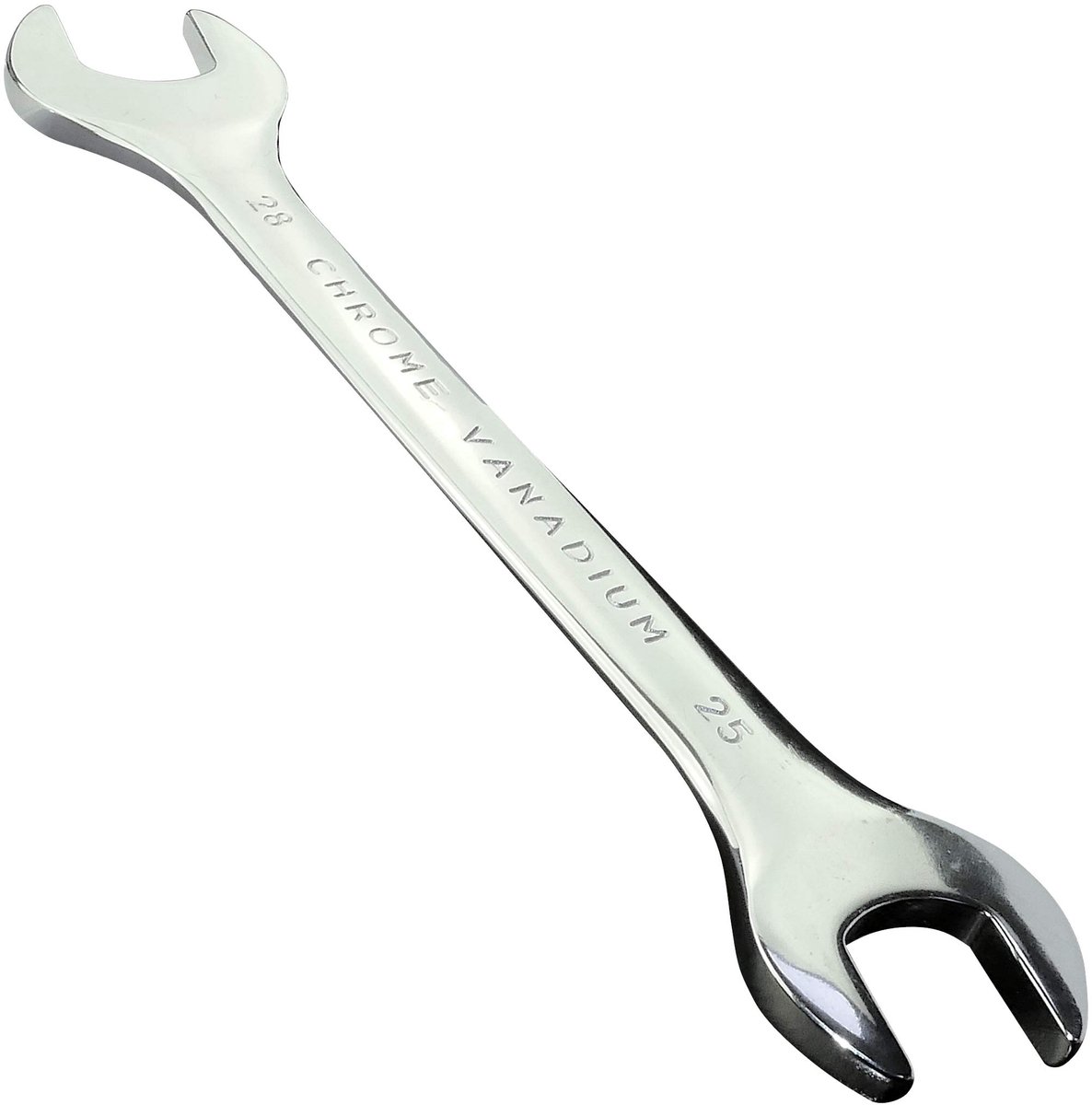 C45475 - Dubbele steeksleutel 25x28mm - Handgereedschap in CR-V staal - GeÃ«rodeerd handvat - Zilveren kleur