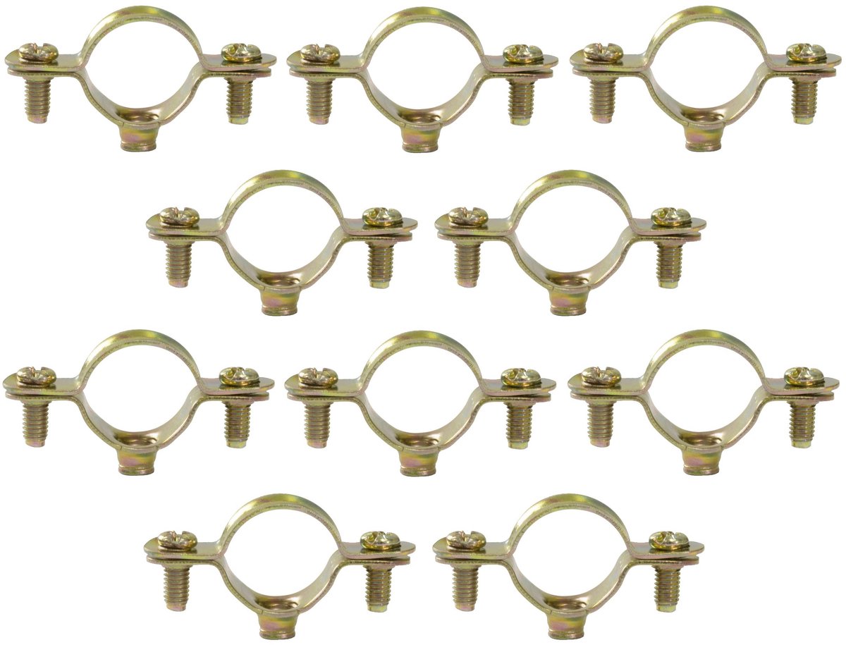 C60428 - Set van 10 Klemmen - Ã˜20mm - Stalen Bevestigingsmiddelen voor Sanitair