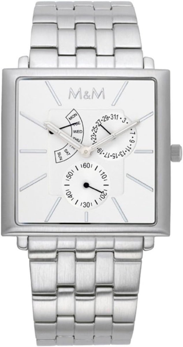 M M M11702-122 Horloge - Staal - Zilverkleurig - Ø 38 mm