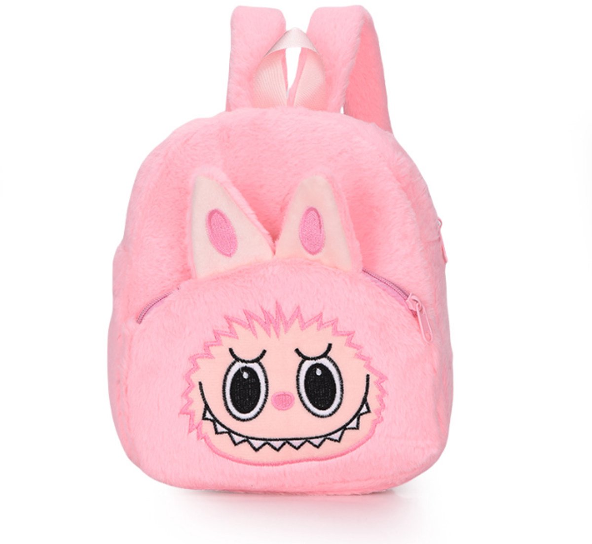 Joya Kids® Fluffy Rugzak | Schattige Kinder Rugtas | Cartoon Rugzakje | Pluche Schooltas | Kleutertas | Licht Roze