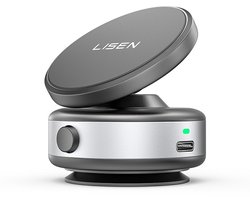Nieuw!! LISEN Elektrische Magsafe Telefoonhouder – 360° Verstelbare Magnetische Zuignap – Sterke Vacuüm Mount voor iPhone 12 t/m 16 & Universele Smartphones – Draagbaar, Handsfree, Auto & Thuis, Caravan, Truck,MagSafe 360° Smartphones 2026